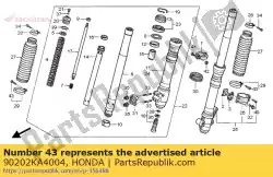 Here you can order the screw, pan, 4x16 (kayaba) from Honda, with part number 90202KA4004: