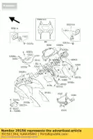 391561364, Kawasaki, coussin, capot intérieur, lh kawasaki zz r zzr 600, Nouveau