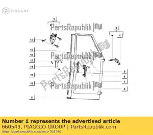 Piaggio Group 660543 serrure de porte beifahrert - La partie au fond