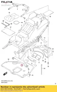 suzuki 6313015H00 bracket comp,re - Bottom side