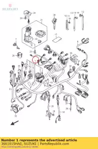 suzuki 3661015HA0 arnés, cableado - Lado inferior