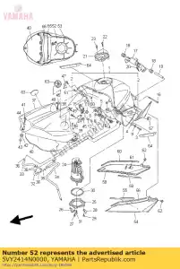 yamaha 5VY2414N0000 demper, plaat 4 - Onderkant