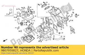Honda 9807959827 plug,spark (w27es - Bottom side
