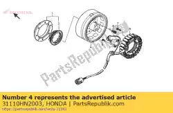 Here you can order the flywheel comp from Honda, with part number 31110HN2003: