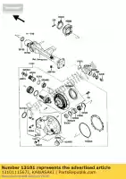 1310111567J, Kawasaki, conjunto de engranajes, plata m. kawasaki zg voyager b xii zg1200 b1 1200 , Nuevo