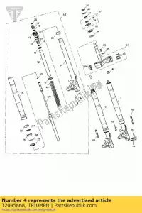 Triumph T2045868 rh slide pipe comp - Bottom side