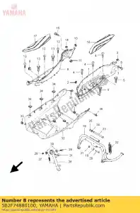 yamaha 5B2F74880100 board footrest 2 - Bottom side