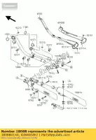 180880144, Kawasaki, tuyau-d'échappement vn2000-a1 kawasaki vn 2000 2004 2005 2006 2008 2009 2010, Nouveau