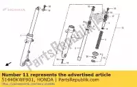 51440KWF901, Honda, rura, siedzenie honda cbf  m cbf125m 125 , Nowy