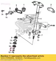 53317HM8A00, Honda, collare, albero dello sterzo honda  trx 90 250 300 400 450 700 2000 2001 2002 2003 2004 2005 2006 2007 2008 2009 2010 2011 2012 2017 2018 2019 2020, Nuovo