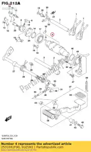 Suzuki 2531041F00 cam,gear shift - Bottom side