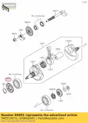 tandwiel, balansaandrijving kx450 van Kawasaki, met onderdeel nummer 590510070, bestel je hier online: