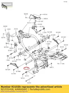 Kawasaki 921531428 bolt,flanged,10x170 - Left side