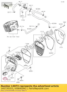 kawasaki 140730103 duct,intake vn900b6f - Bottom side