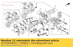 Qui puoi ordinare caliper sub assy., rr. (n da Honda , con numero parte 43150MERD21: