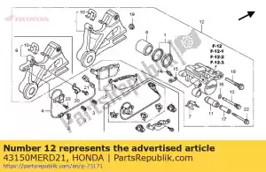 Honda 43150MERD21 caliper sub assy., rr. (n - Il fondo