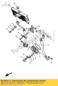 yamaha 5N1134610100 placa, adaptador - Lado inferior