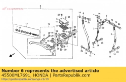 Aquí puede pedir conjunto de cilindro fr de Honda , con el número de pieza 45500ML7691: