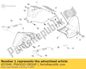 Piaggio Group 657049 front wheel housing - Bottom side