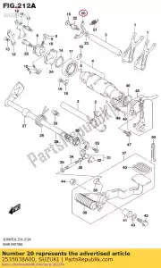 Suzuki 2535038A00 stopper comp,ge - Bottom side