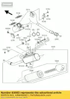 920931363, Kawasaki, joint, raccord silencieux kawasaki kx  m k l kx125 125 , Nouveau