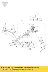 Qui puoi ordinare montaggio staffa blocco sella da Triumph , con numero parte T2501462: