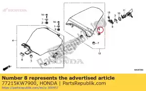 Honda 77215KW7900 rubber c, stoelverstelling - Onderkant