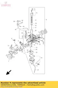 yamaha 5WXE4D012100 gruppo carburatore 1 - Il fondo