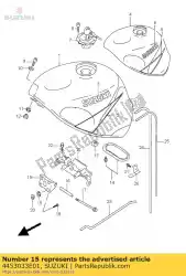 beugel, brandstof ta van Suzuki, met onderdeel nummer 4453033E01, bestel je hier online: