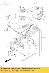 suzuki 4453033E01 beugel, brandstof ta - Onderkant