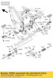 Aquí puede pedir paso de soporte, fr, lh, f. M. Gr klx12 de Kawasaki , con el número de pieza 34003009426M: