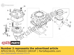 Aprilia AP0223614, Cylinder 9 otworów, OEM: Aprilia AP0223614