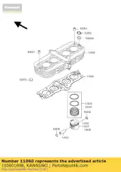 Here you can order the gasket,cylinder base from Kawasaki, with part number 110601698: