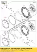 410250318WA, Kawasaki, jante, fr, 1.60x21, argent klx250sc kawasaki  klx 250 2009 2010 2011 2012 2013 2014 2015 2016 2017 2018 2019 2020 2021, Nouveau