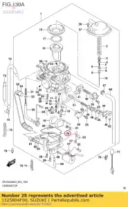 suzuki 1325804F00 junta - Lado inferior