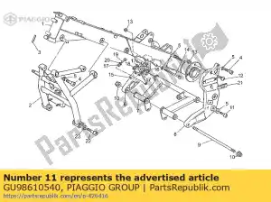 Piaggio Group GU98610540 parafuso - Lado inferior