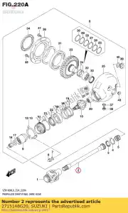 suzuki 2715148G20 shaft,propeller - Bottom side