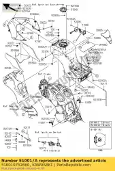 Tutaj możesz zamówić tank-comp-fuel, m. S. Czarny od Kawasaki , z numerem części 510010752660: