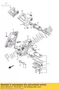 Suzuki 0211205257 screw 5x25 - Bottom side