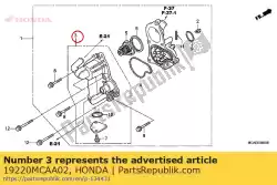 cover comp., waterpomp van Honda, met onderdeel nummer 19220MCAA02, bestel je hier online: