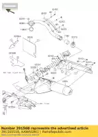 391560518, Kawasaki, pad, coperchio marmitta, cnt kawasaki klx  s t sf w klx250 250 , Nuovo