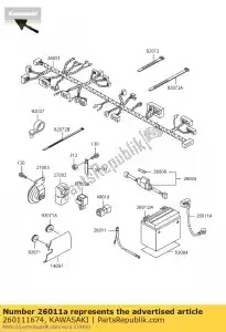 kawasaki 260111674 cavo, batteria (+) bn125-a1 - Il fondo