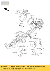 Qui puoi ordinare staffa, lampada frontale, rh zr1100-a2 da Kawasaki , con numero parte 110481320: