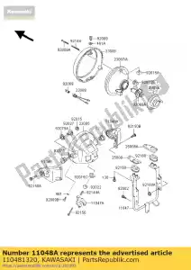 kawasaki 110481320 staffa, lampada frontale, rh zr1100-a2 - Il fondo