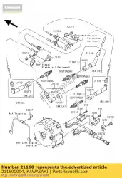 Qui puoi ordinare cap-assy-spina da Kawasaki , con numero parte 211600004: