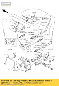 Kawasaki 211600004 cap-assy-plug - Onderkant