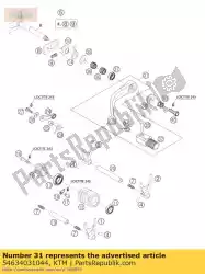 Ici, vous pouvez commander le levier de vitesses cpl. 2 temps auprès de KTM , avec le numéro de pièce 54634031044: