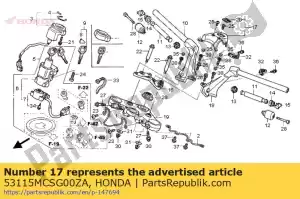 Honda 53115MCSG00ZA couvercle comp., poignée * nh29 - La partie au fond