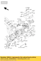 Aquí puede pedir quedarse, fr, lh zr1100-c1 de Kawasaki , con el número de pieza 350111819: