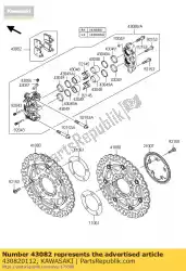 pad-assy-brake zg1400caf van Kawasaki, met onderdeel nummer 430820112, bestel je hier online: